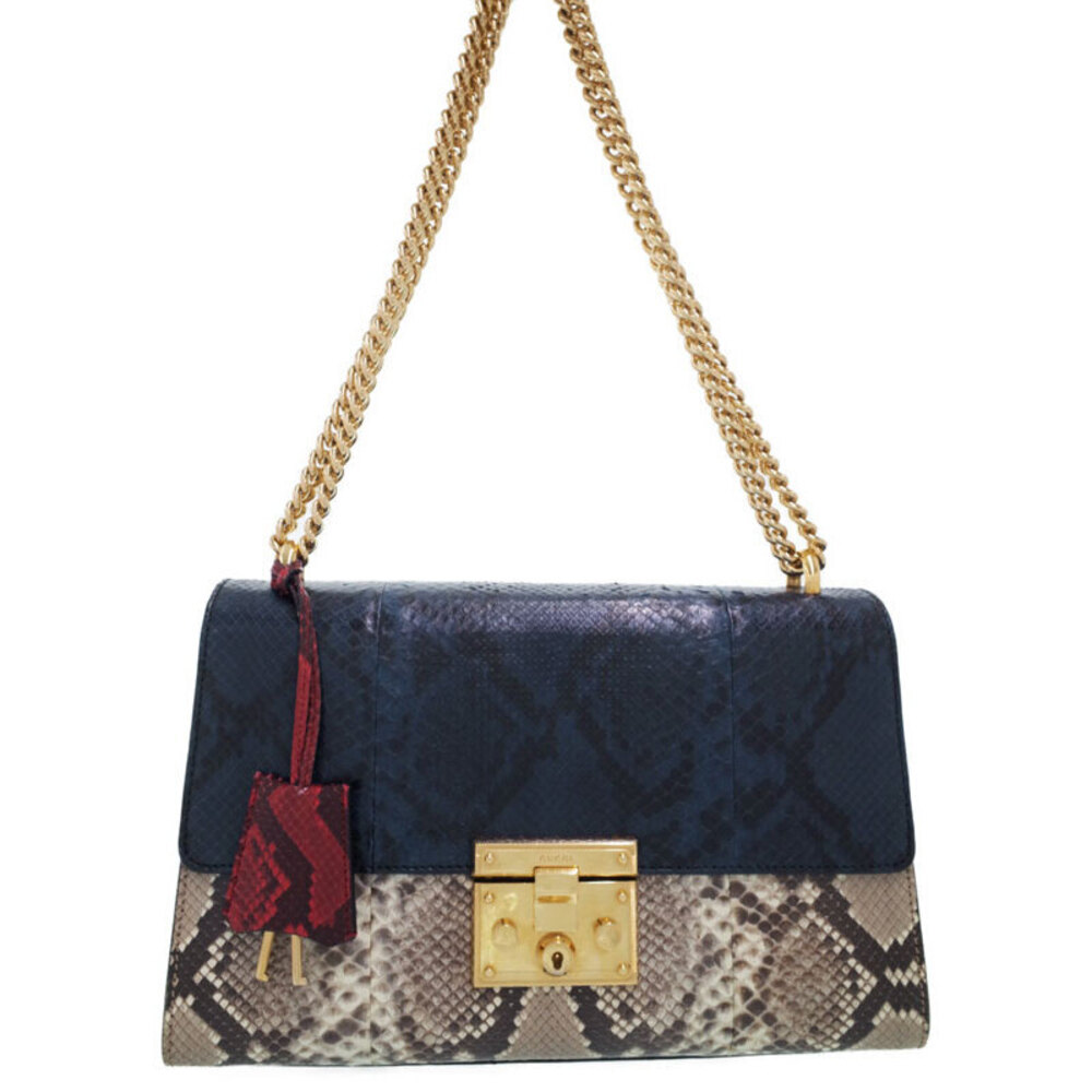 Gucci Padlock Python Chain Shoulder Bag - image 1